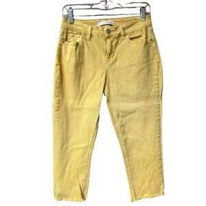 Yellow Curvy Denim Jeans Capri Est. 1946 Size 4 Cotton & Spandex